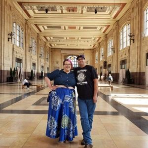 PLUS SIZE BLUE PRINT SATIN MAXI SKIRT  2X ASHLEY STEWART free shipping fast!!!